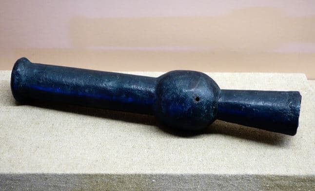 The Heilongjiang hand cannon, dated 1288, the oldest surviving firearm