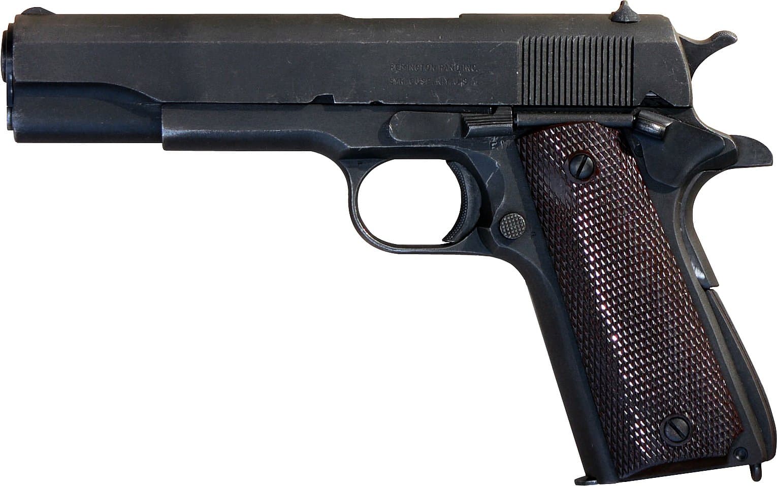 M1911A1 semi-automatic pistol in .45 ACP, standard U.S. military sidearm for 74 years