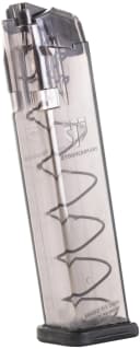 ETS Group SMKGLK922 Pistol Mags Competition Legal 22rd Extended 9mm Luger Compatible w/ Glock 17 Smoke Polymer 2