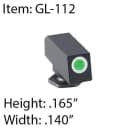 Ameriglo Classic Style Tritium Night Sight / Front – Green / Outline – White 1