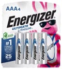 Energizer L92SBP4H3 AAA Ultimate Lithium Silver 1.5V Lithium, Qty (4) Single Pack 2