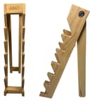 Abkt Wood Knife Display Stand – Holds 6 Knives W/abkt Logo 2