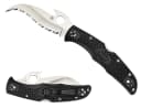 Spyderco C12SBK2W Matriarch 2 3.57″ Folding Reverse S Serrated Satin VG-10 SS Blade/Black Bi-Directional Texturing FRN Handle Includes Pocket Clip 3