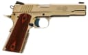 Standard Mfg 1911 Standard Full Size Frame 45 ACP 7+1 5″ Stainless Match Grade Barrel, Nickel Steel Serrated Slide, Nickel Steel Frame w/Beavertail, Walnut Double Diamond Grip 1