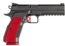 Dan W DWX 9mm 5″ OR/Rail, Blk/Rd 19-rd 2