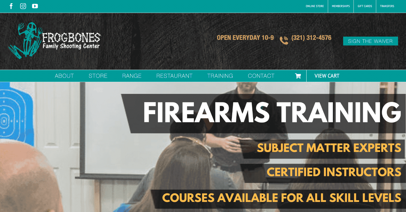 FrogBones Family Shooting Center logo