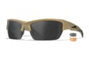 Wiley X CHVAL06T Valor Medium Smoke Gray/Clear/Light Rust Lens Polycarbonate Matte Tan Frame 2