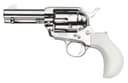 Taylors & Company 200111 1873 Flat Top Pietta 9mm Luger 6 Shot 3.50″ Nickel Round Barrel, Cylinder & Steel Frame, PVC White Flat Birdshead Grip, Exposed Hammer 2