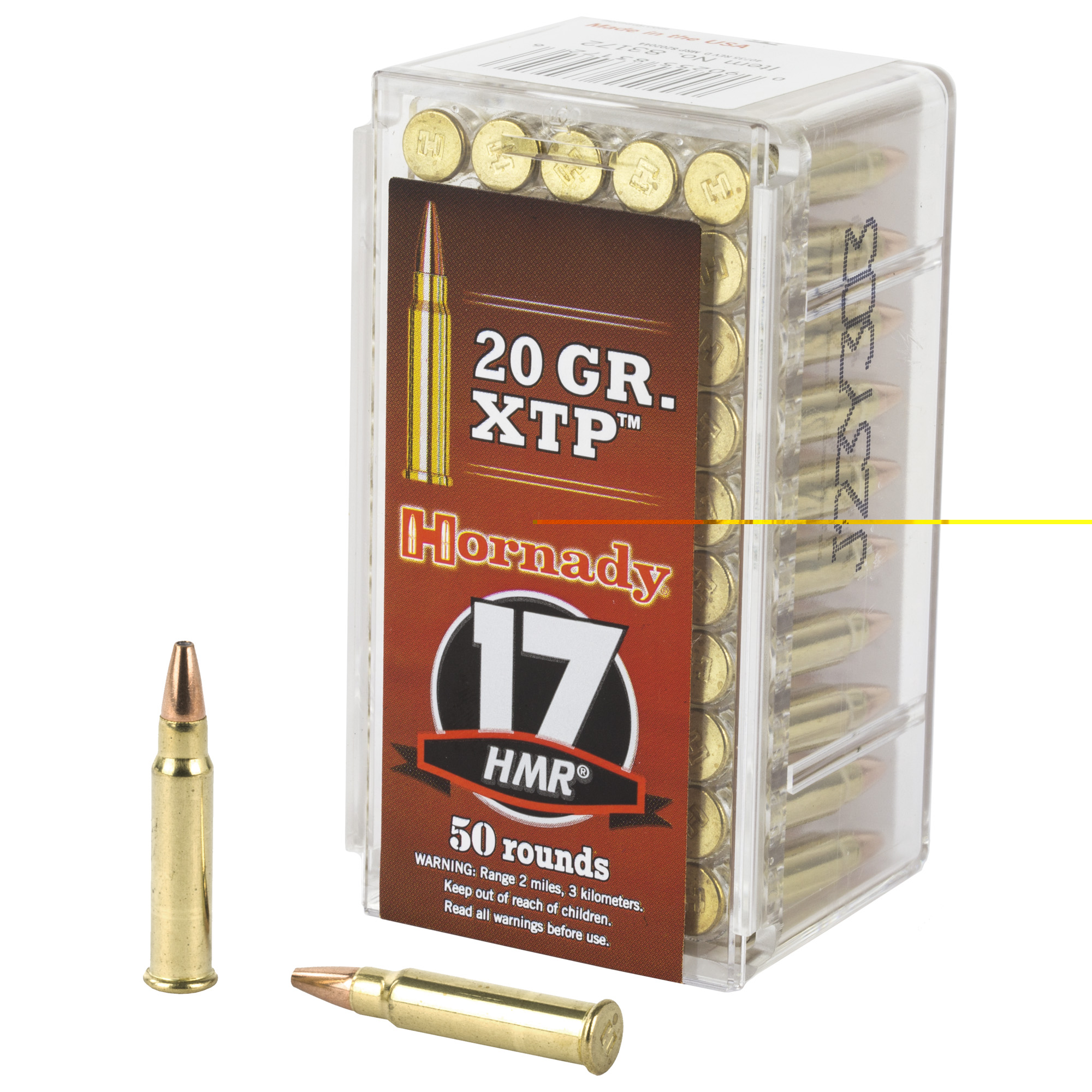 Hornady .17 HMR 20gr XTP – 50rd 1