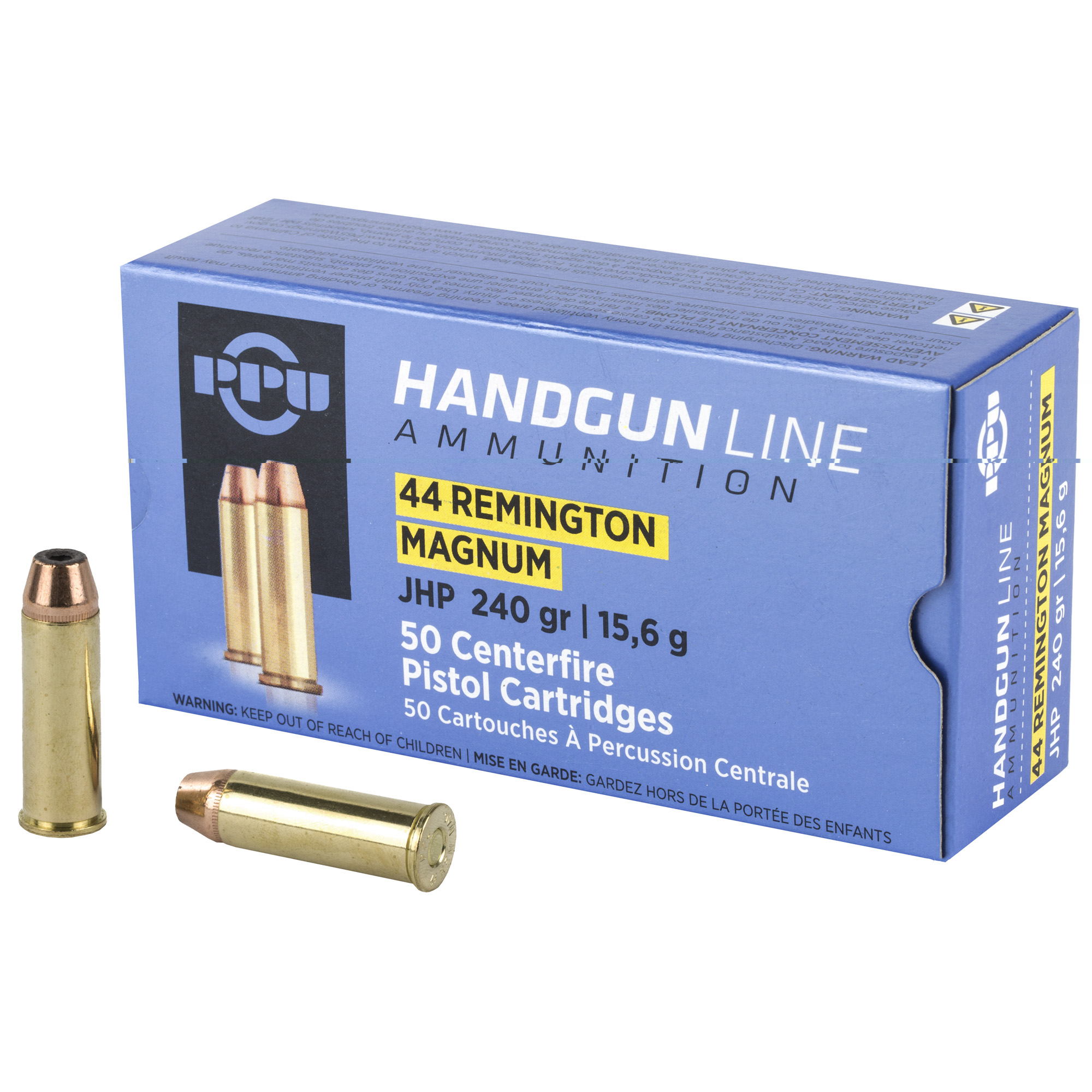PPU .44 Magnum 240gr JHP – 50rd 2