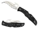 Spyderco C12SBK2W Matriarch 2 3.57″ Folding Reverse S Serrated Satin VG-10 SS Blade/Black Bi-Directional Texturing FRN Handle Includes Pocket Clip 4