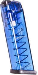 Ets Magazine for Glock 9MM – 17RD Trans Blue Fits 17/19/26 1