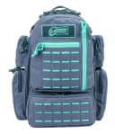 Voodoo Tactical Mini Tobago Pack with Die Cut Molle (gray with Teal Stitching) 1