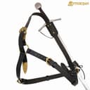 Mythrojan Geralt Twin Sword Back Scabbard – Ideal for LARP Cosplay and Medieval events – Full Grain Leather – Black 2