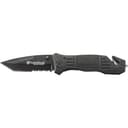 Smith & Wesson Extreme Ops Drop Point Folding Knife 3.3″ Blade Black 1