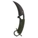 SOG Gambit XL Fixed Knife 4″ Karambit Blade OD Green Box 1