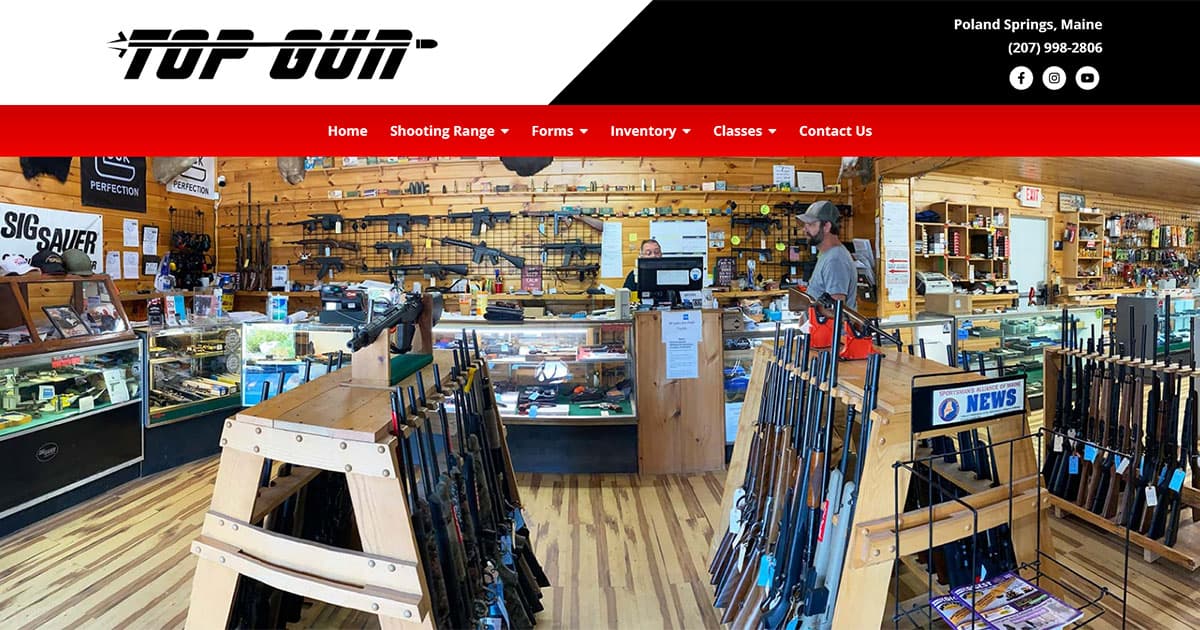 Top Gun of Maine logo