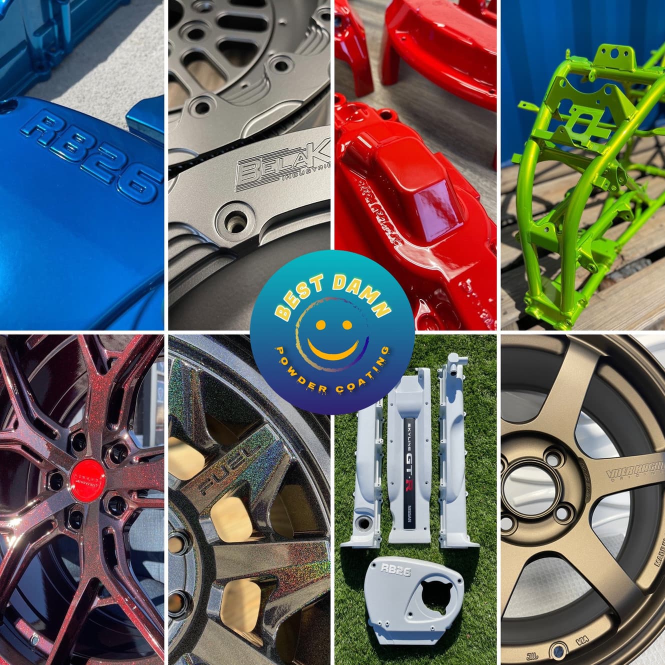 Best Damn Powder Coating logo