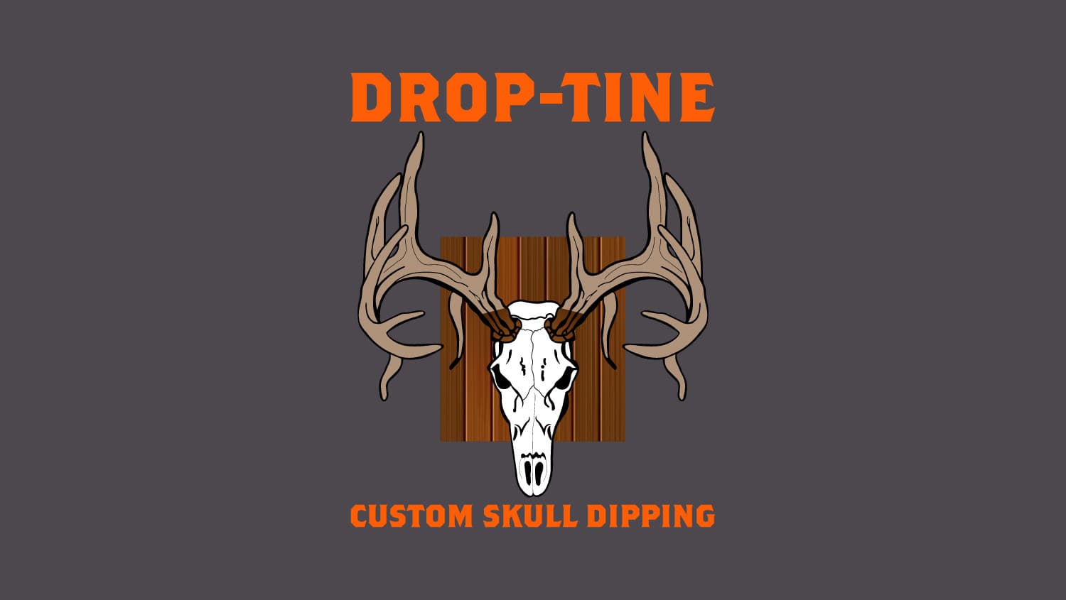 Drop Tine Custom Skull Dipping logo